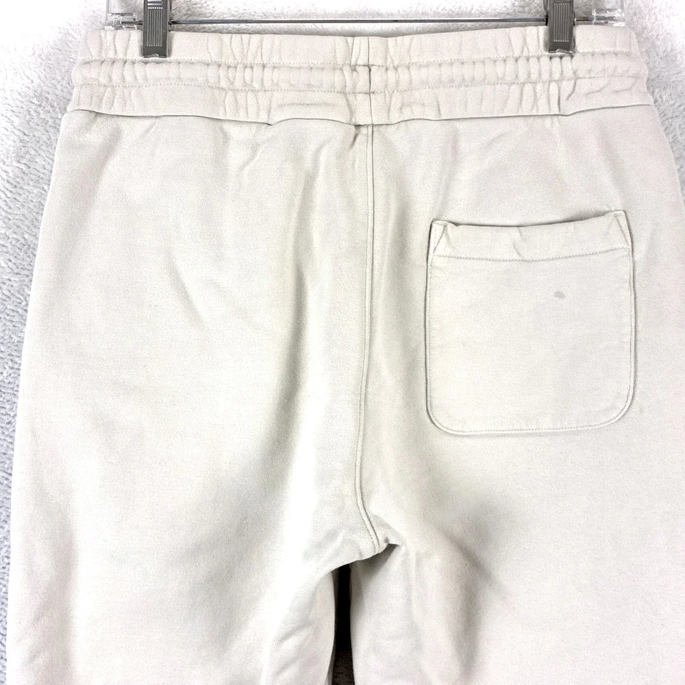 Arket Joggers Mens S Beige Drawstring Heavyweight Preppy Gym Workout Streetwear